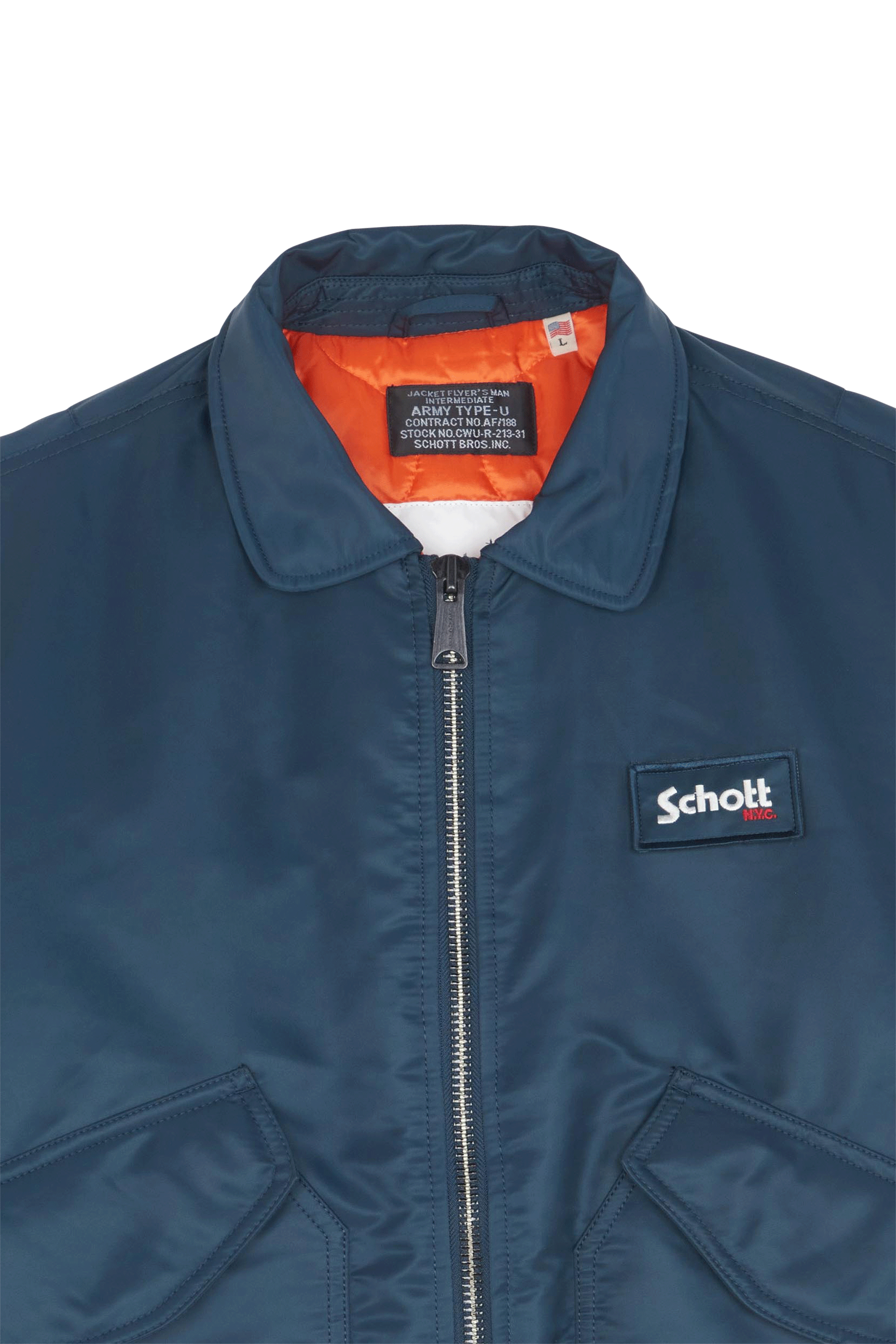 SCHOTT Bomber 210-90-RS Bleu