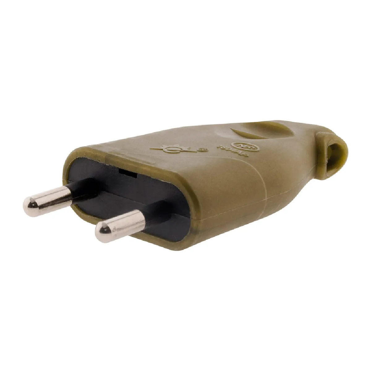 Zenitech Fiche mâle 2P 6A latérale - Lot de 10 - Or