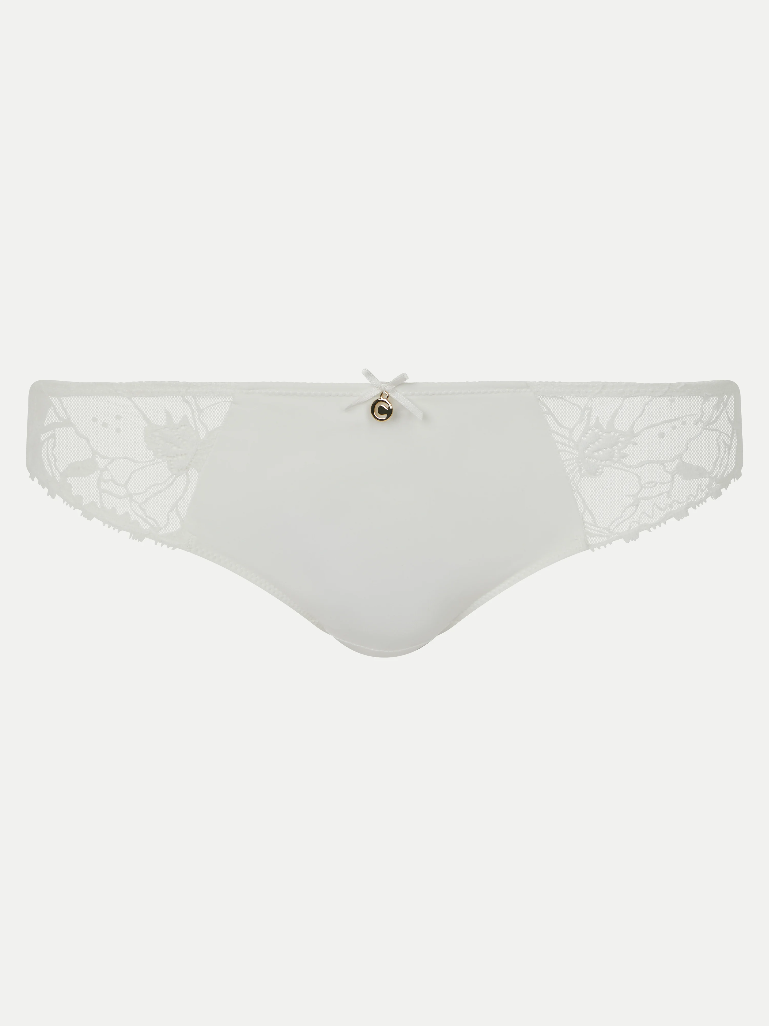 ORCHIDS - Slip avec dentelle de leavers | Beige