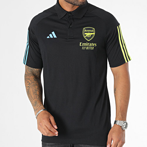 Polo Manches Courtes A Bandes Arsenal HZ2169 Noir