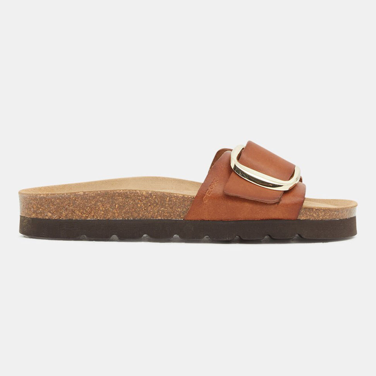 Geox Mules en Cuir Brionia cognac