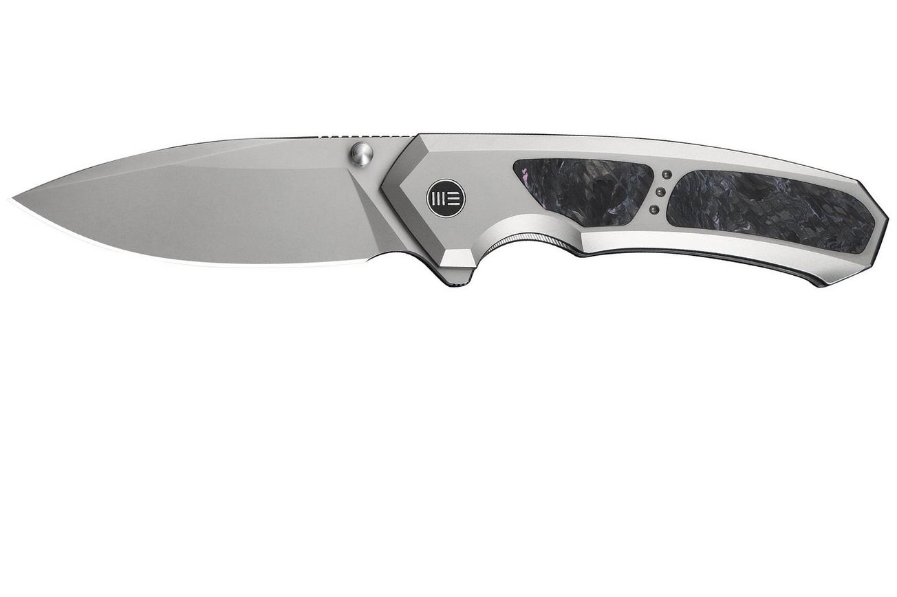 WE Knife Corwyn WE24088-2 Stonewashed Böhler M390, Gray Titanium Black Pink Carbonfiber, zakmes