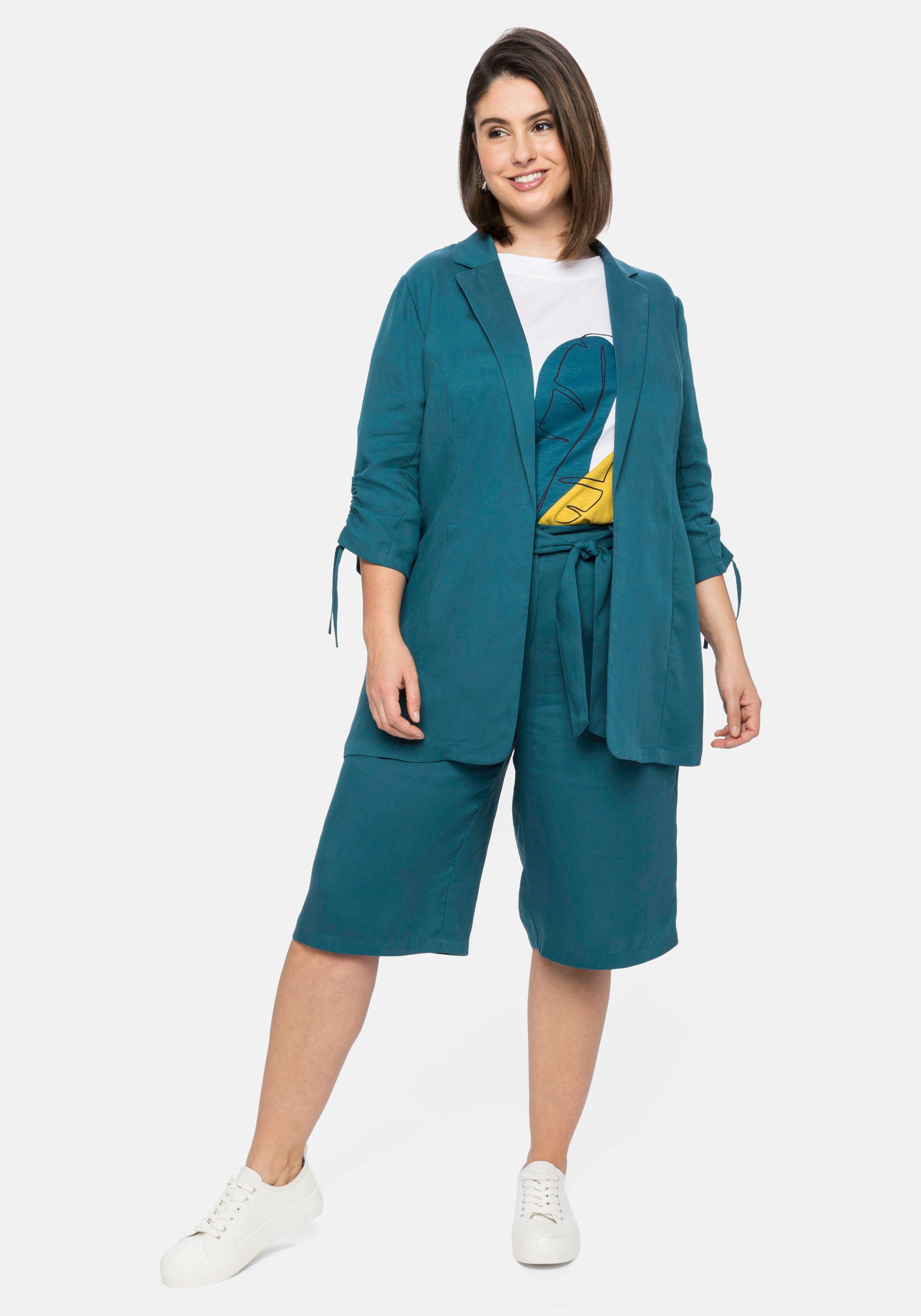 Bermudas mit Stoffgürtel, aus TENCEL™ Lyocell
