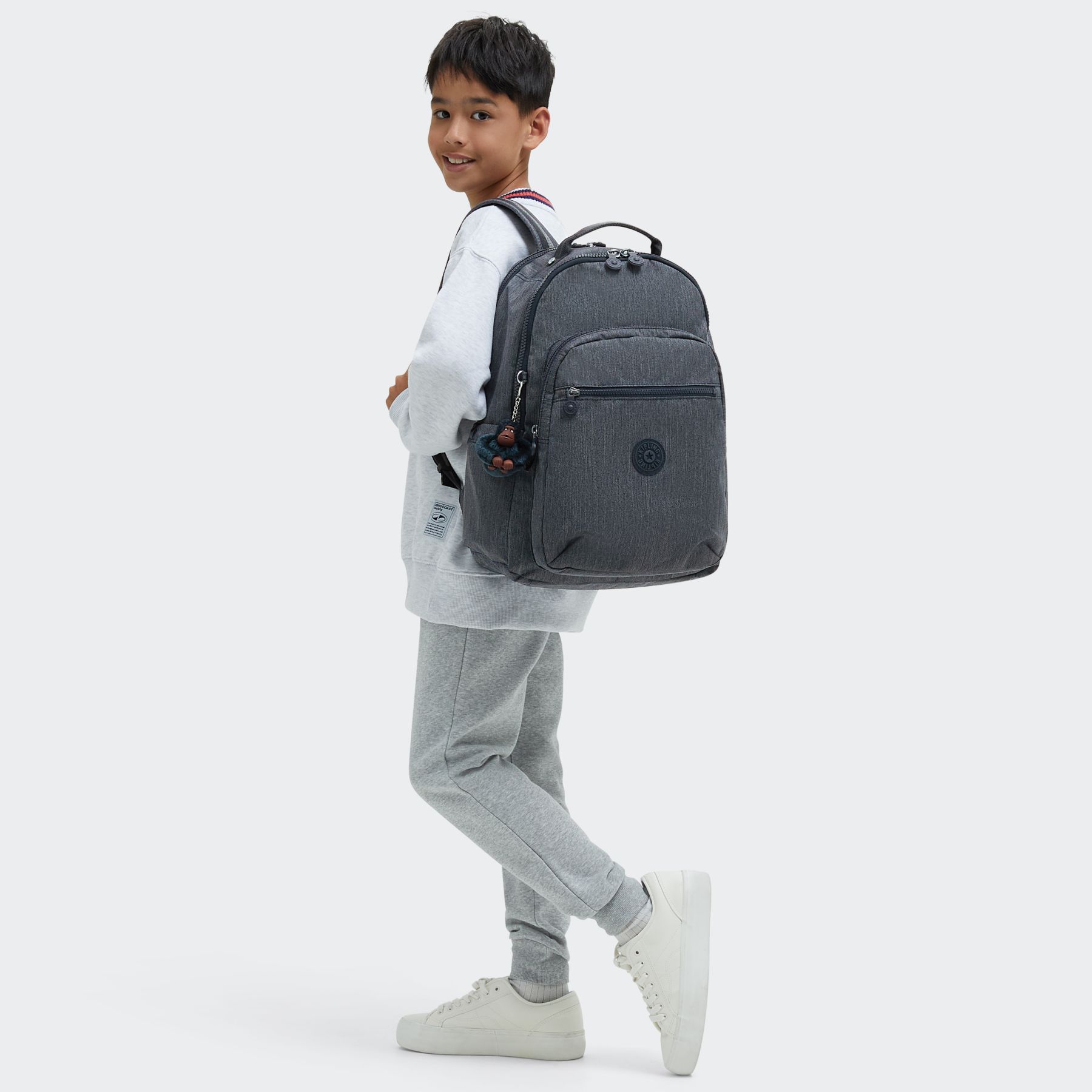 SEOUL LAP Grand sac à dos avec compartiment séparé pour ordinateur portable - Marine Navy