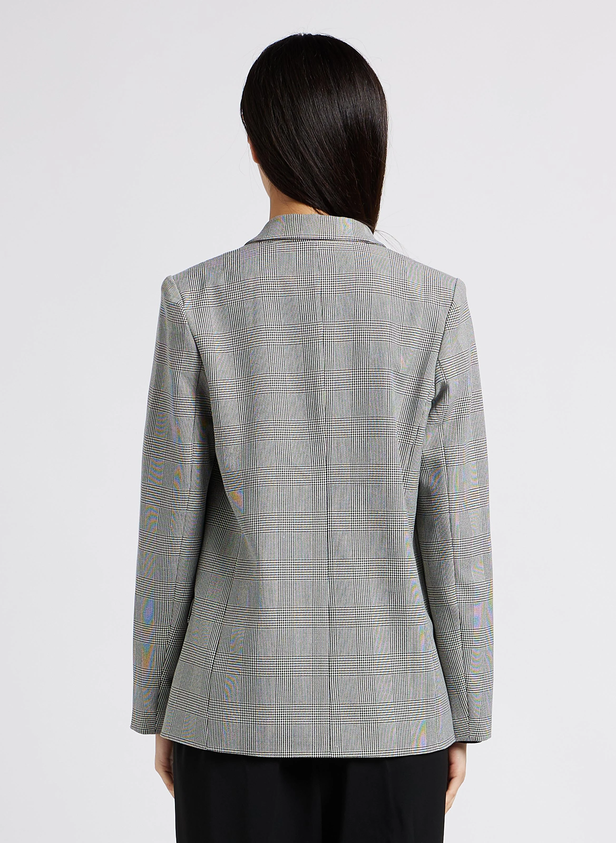 LEONTINE - Blazer droit à carreaux| Noir