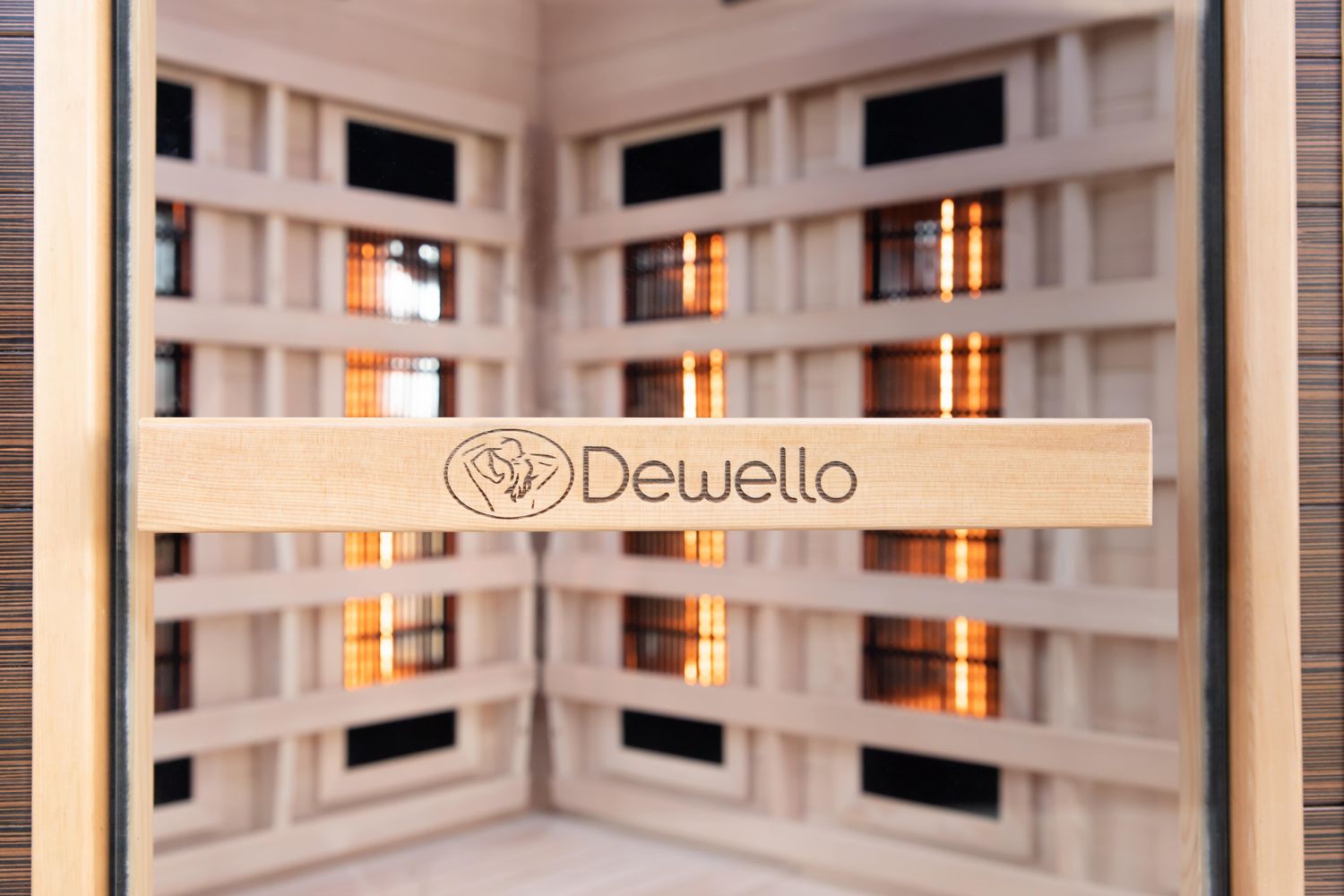 Dewello® Infraroodcabine Infraroodsauna MONTREAL 120cm x 120cm incl. 6 full spectrum emitters, 3 koolstof emitters, 2 personen