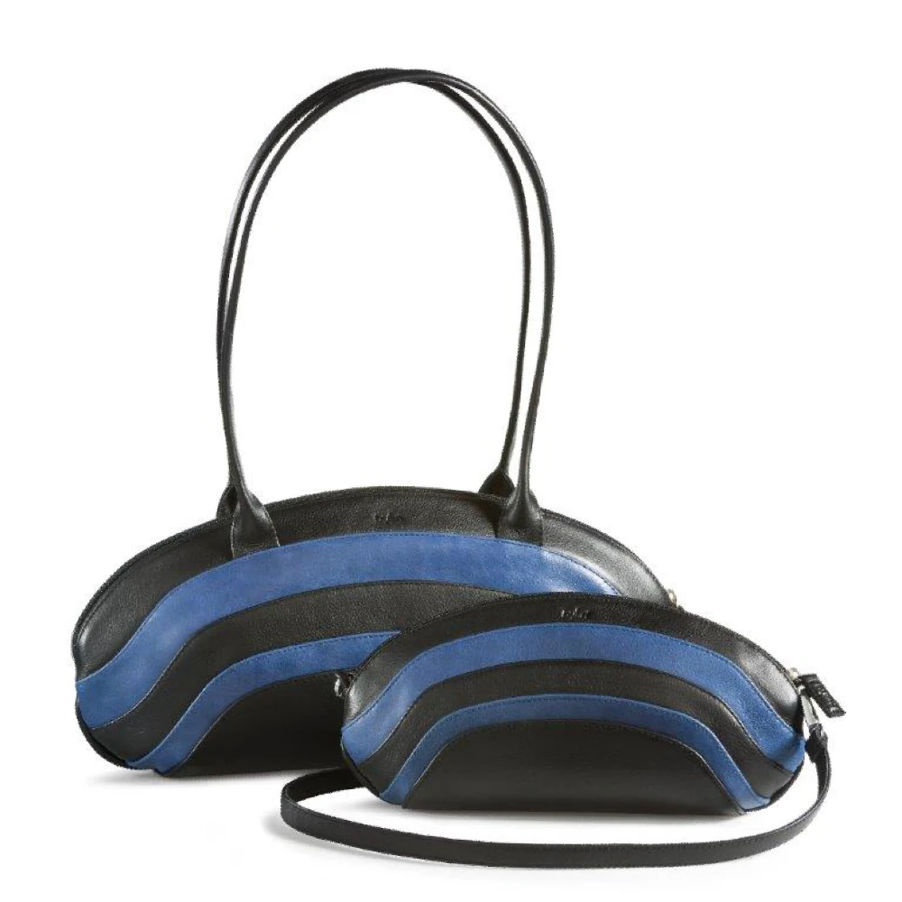 Rainbow Black-Cobalt Vintage Leather Small