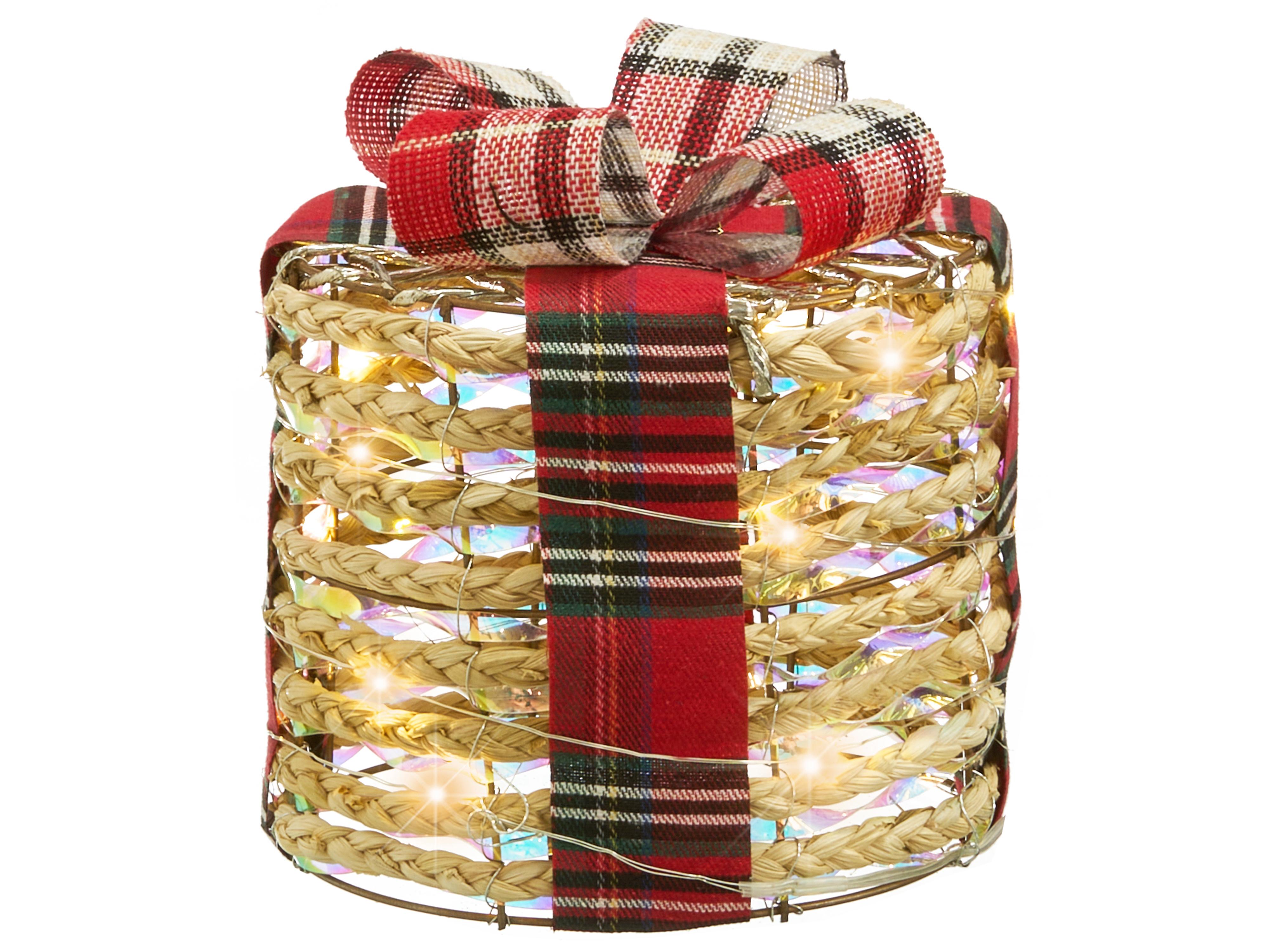 Set van 3 kerstdecoraties LED VEJLEN Kerstcadeaus 20/25/30 cm Beige