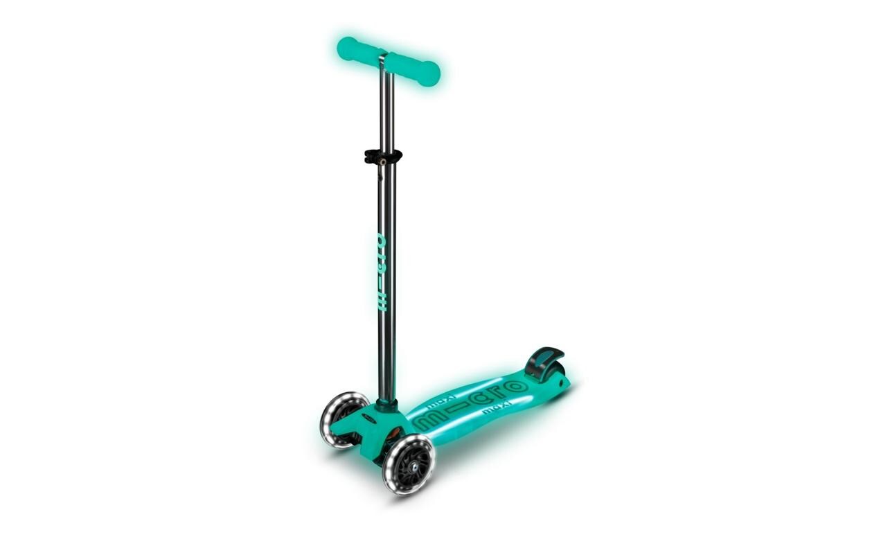Scooter Maxi Micro Deluxe Glow LED Plus Jelly Green<br>Scooter für Kinder