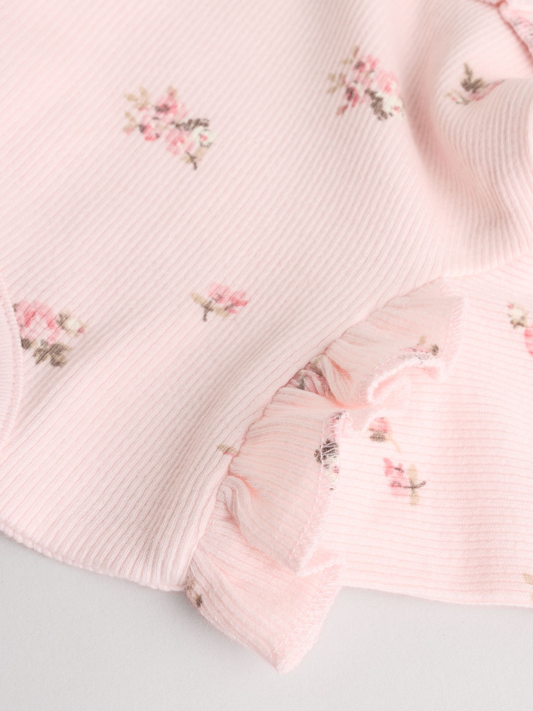 Roze met vrolijke print - Set met babyfriltop met lange mouwen en legging (0mnd-2jr)