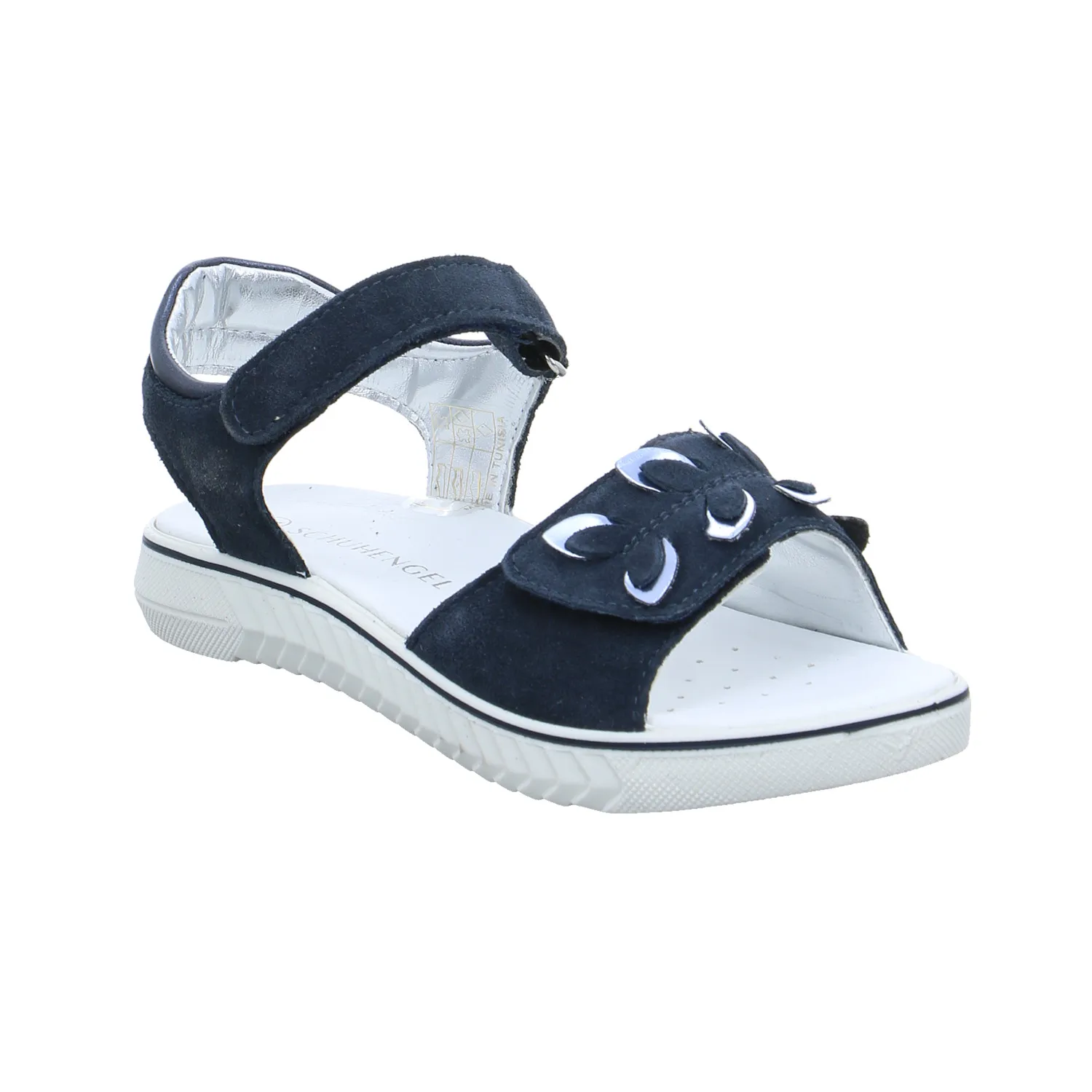 SCHUHENGEL Mädchen-Sandale Dunkelblau Leder  Sommerschuh