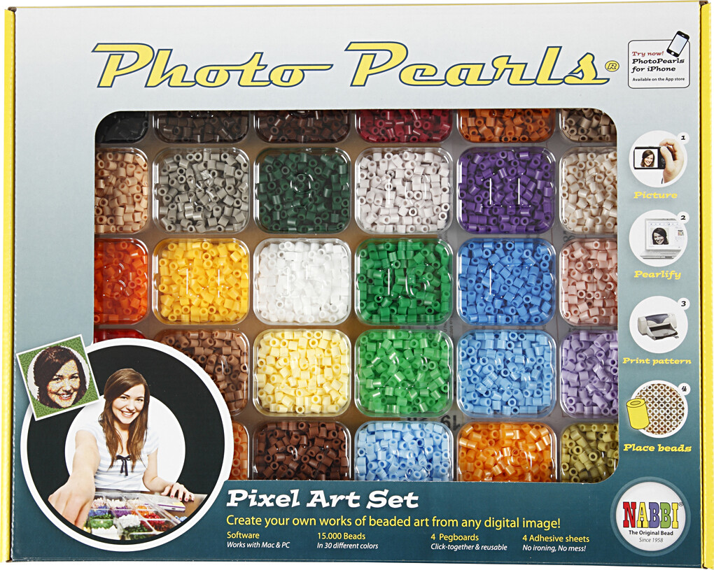 Photopearls Startsæt Inkl. 15000 Perler - Medium - Nabbi Fotoperler