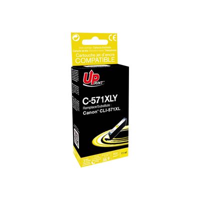 Cartouche compatible Canon CLI-571XL - jaune - Uprint