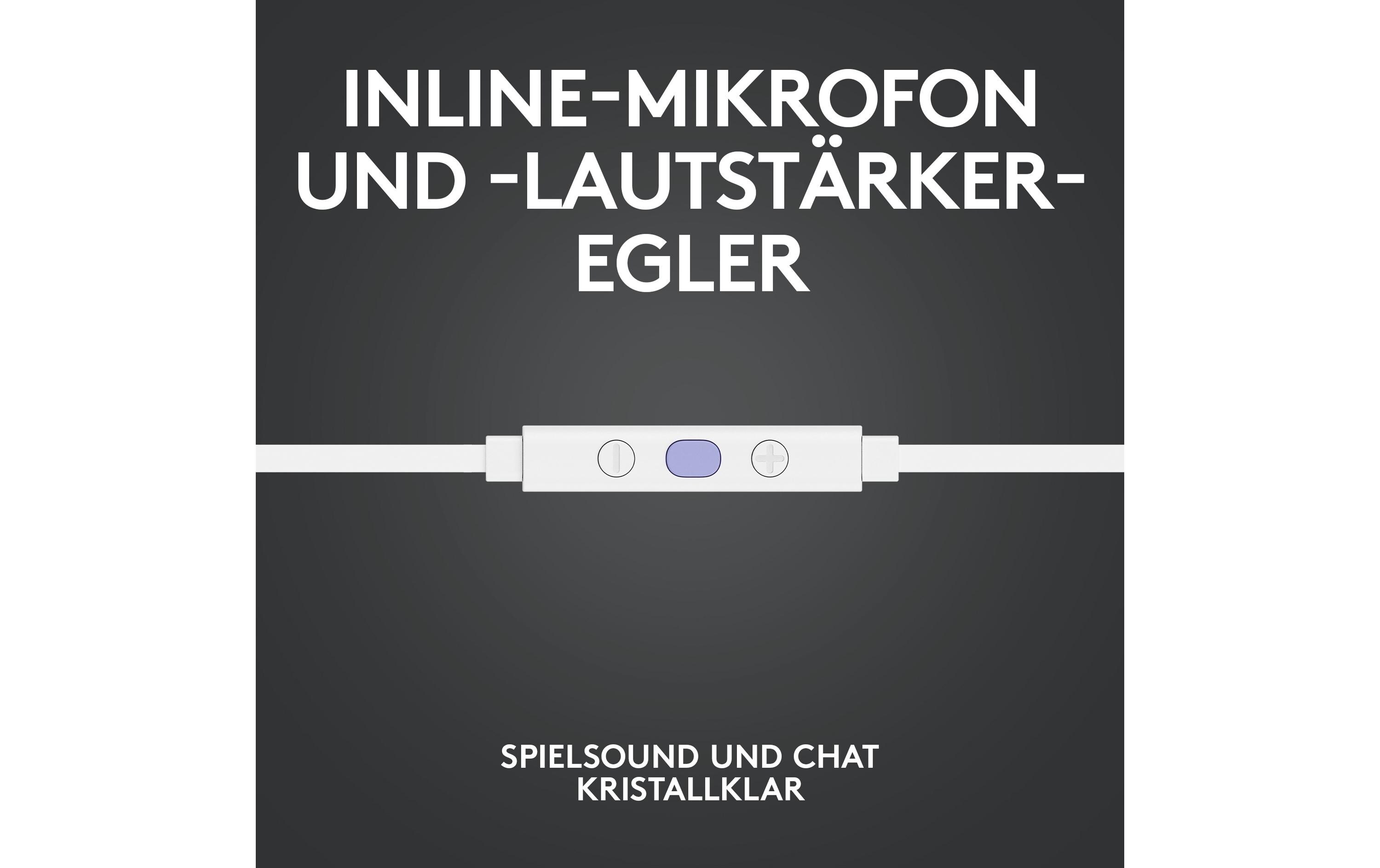 Headset G333 Gaming WeissGaming-Ohrhörer für klare Kommunikation auf PC, Konsolen und Mobilgeräten