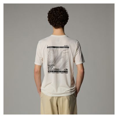 T-Shirt The North Face Topographic Foundation Blanc