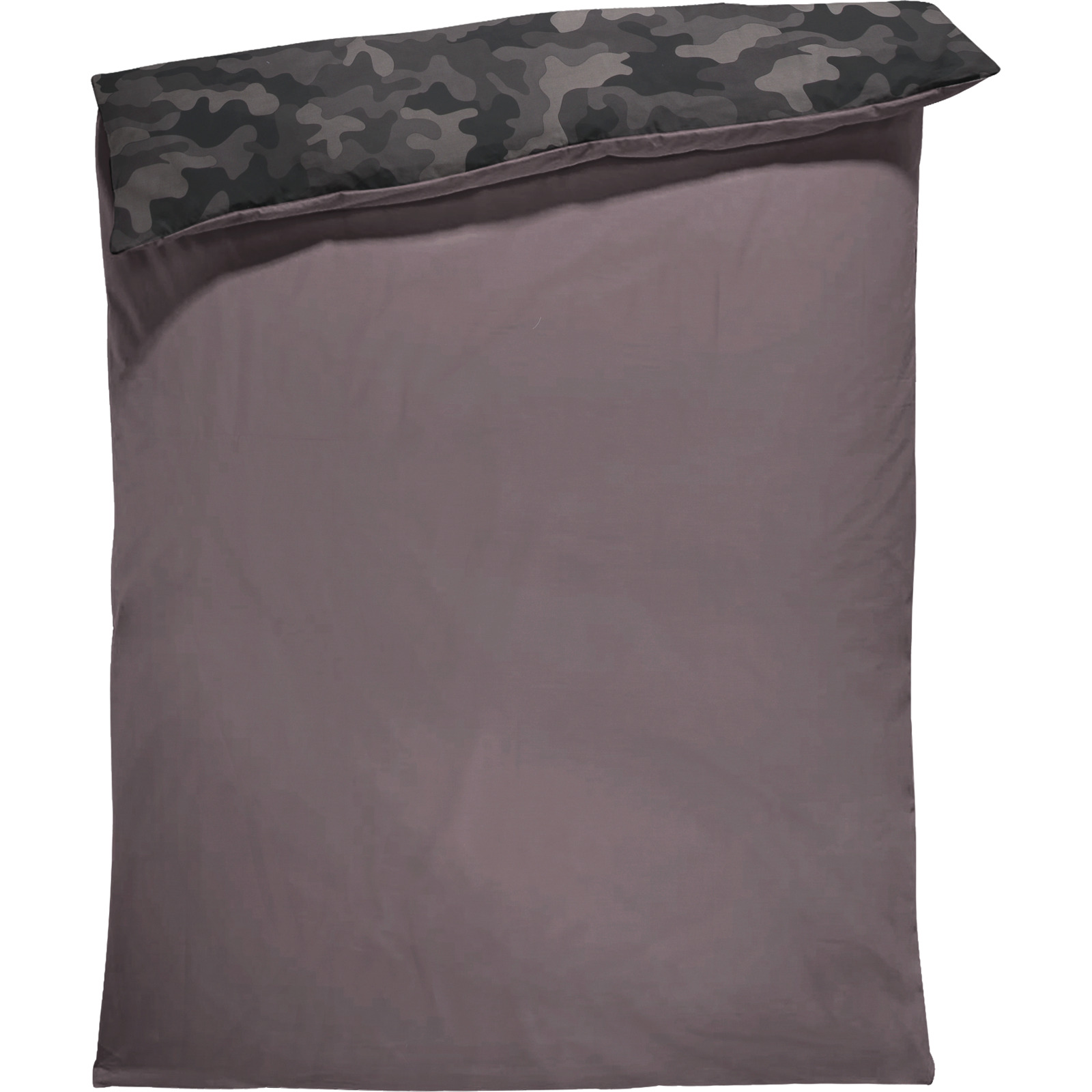 Bettwäsche Renforcé camouflage dunkelgrau