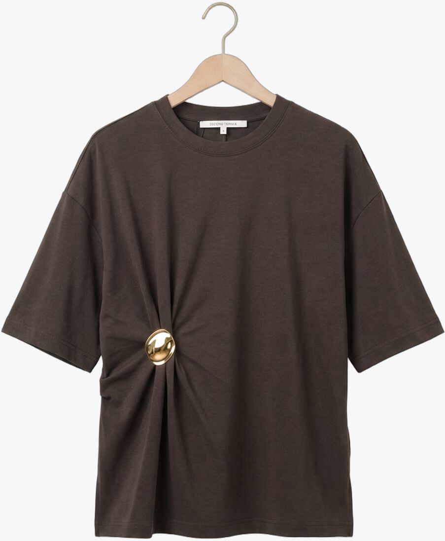 bruine second female t-shirt enora brooch tee