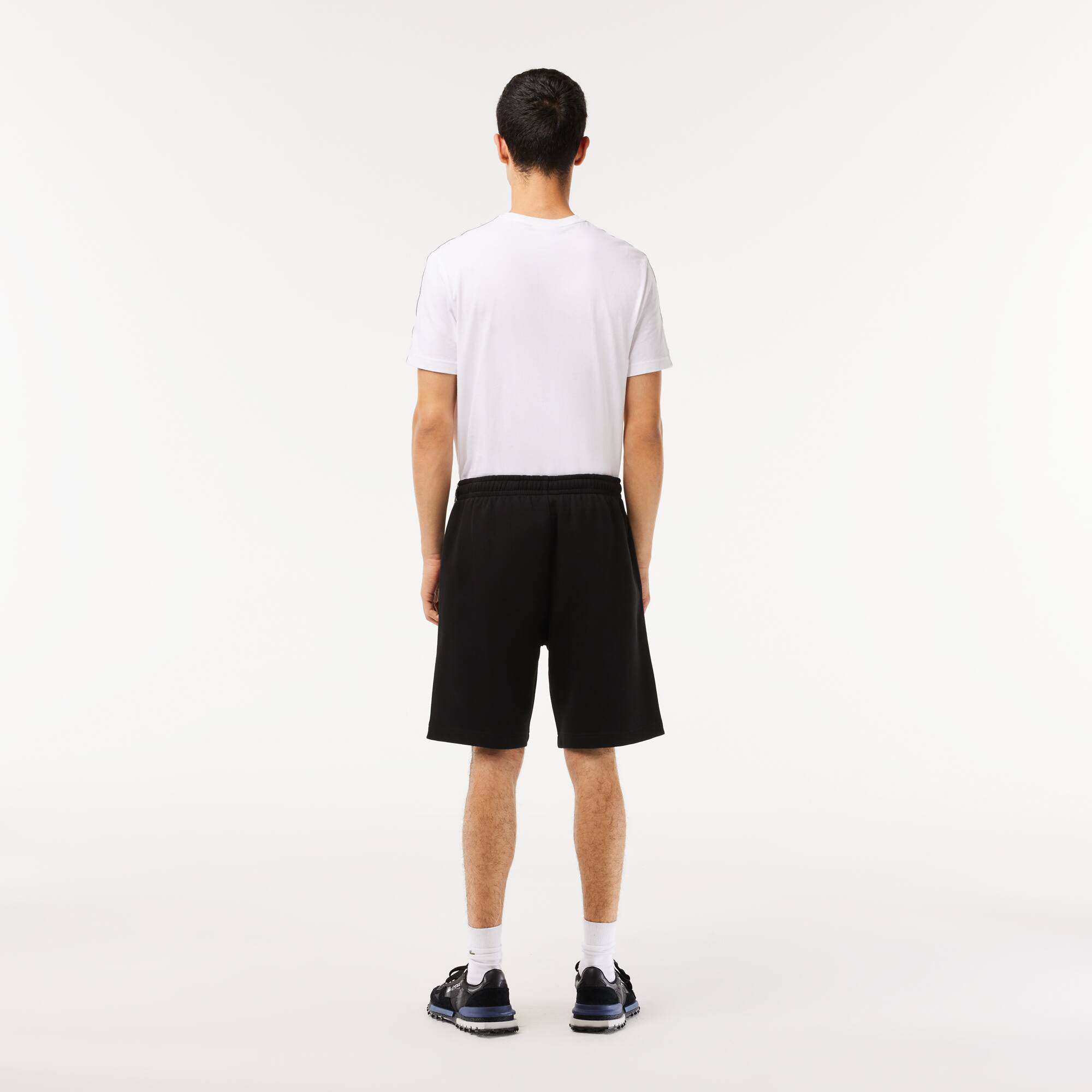 Herren LACOSTE Jogger Shorts aus Baumwoll-Flanell Bermudas - Schwarz - Lacoste - Herren