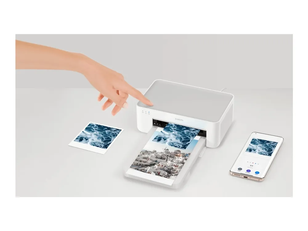 Xiaomi Instant Photo Printer 1S Set - Printer - farve - farvesublimering - 100 x 148 mm op til 1 min./side (farve) - kapacitet: 20 ark - Wi-Fi(n)