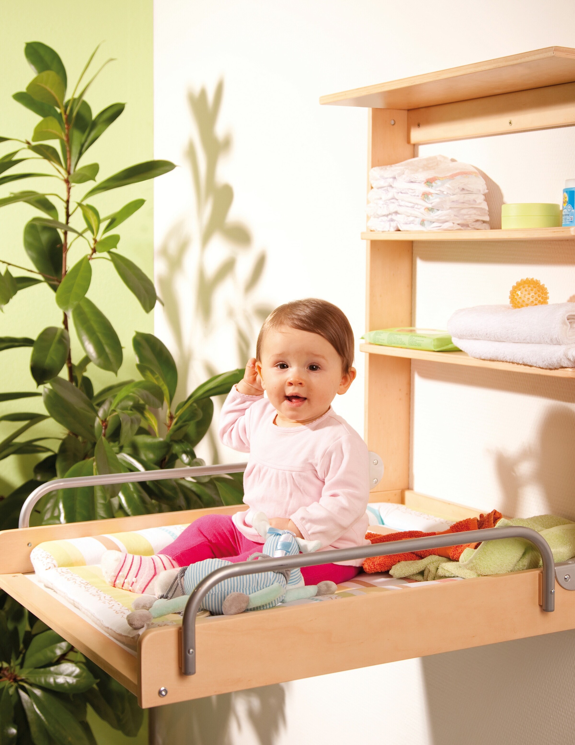 roba Wandwickelregal mit 2 Böden Dschungelbaby