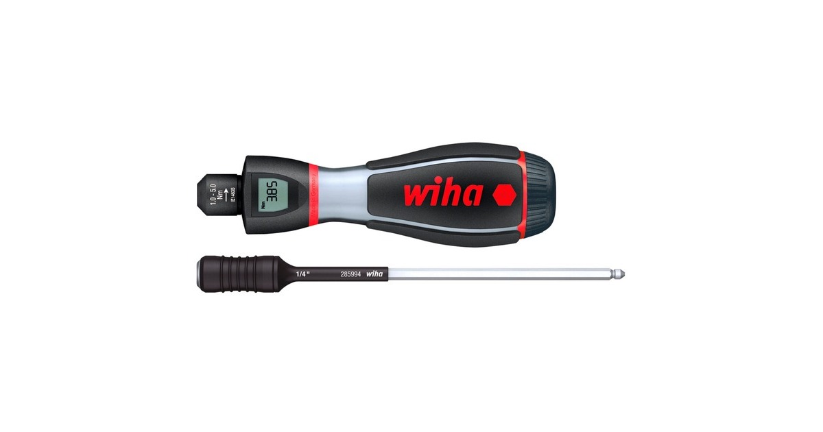 WihaMomentschroevendraaier iTorque  (Zwart/rood, 1 - 5 Nm)