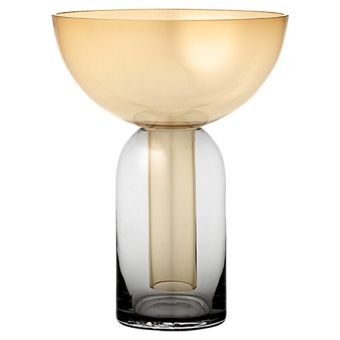 AYTM - Torus vase Small Ø15 - Sort/Amber