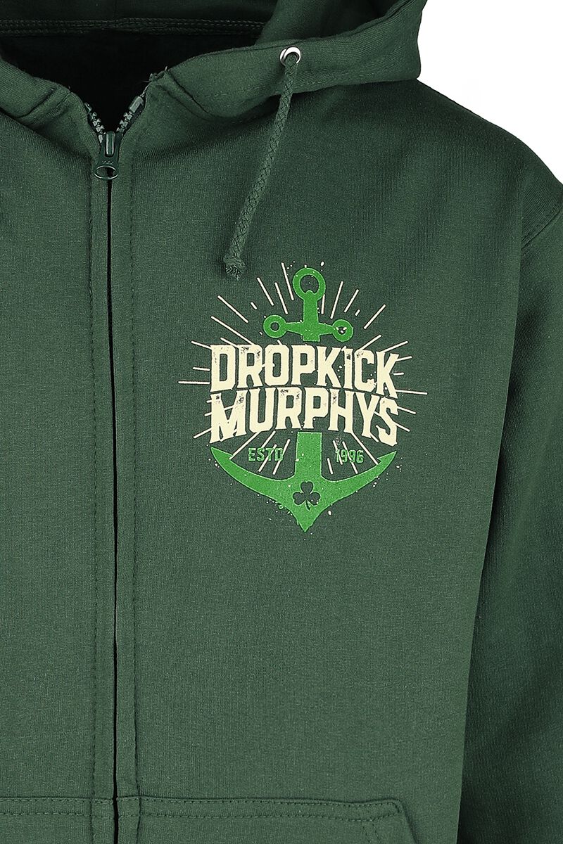 Anchor Admat Green | Dropkick Murphys Sweat-shirt zippé à capuche