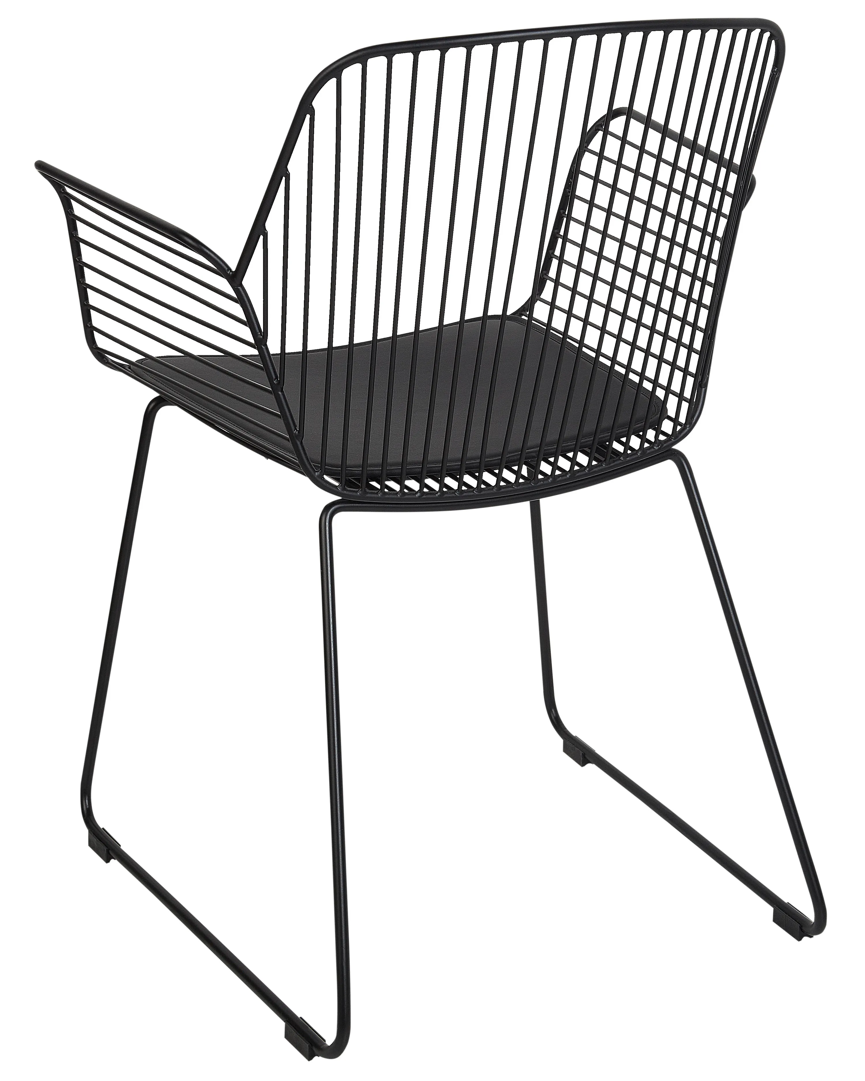 Set van 2 eetkamerstoelen APPLETON Metaal Zwart