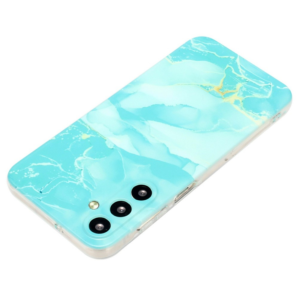 Samsung Galaxy A56 Gummi Case Hülle Ultra Thin Marble Marmor - Hellblau