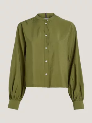 Camisa cropped texturizada sem gola