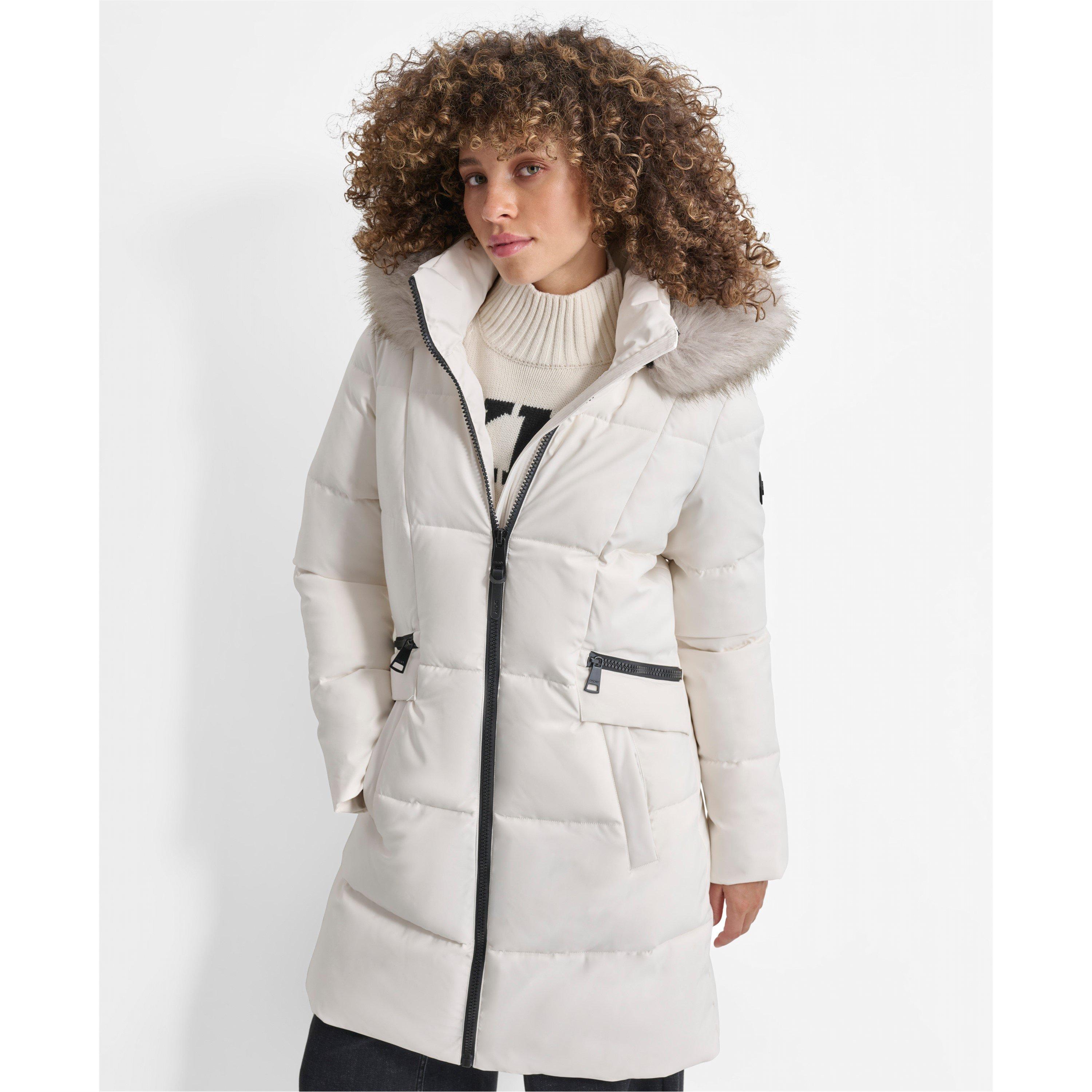 DKNY Long Fur Jacket