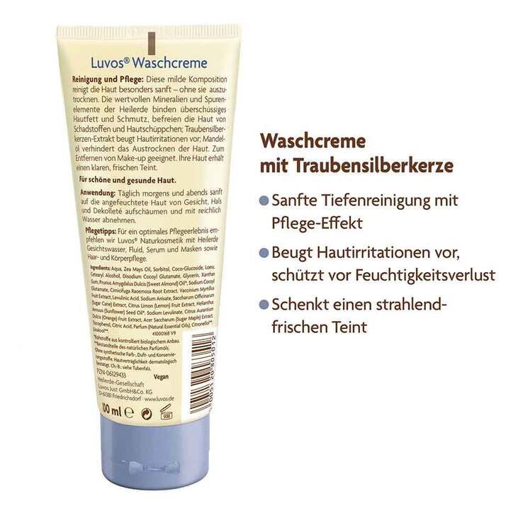Luvos Naturkosmetik mit Heilerde Waschcreme, 100 ml