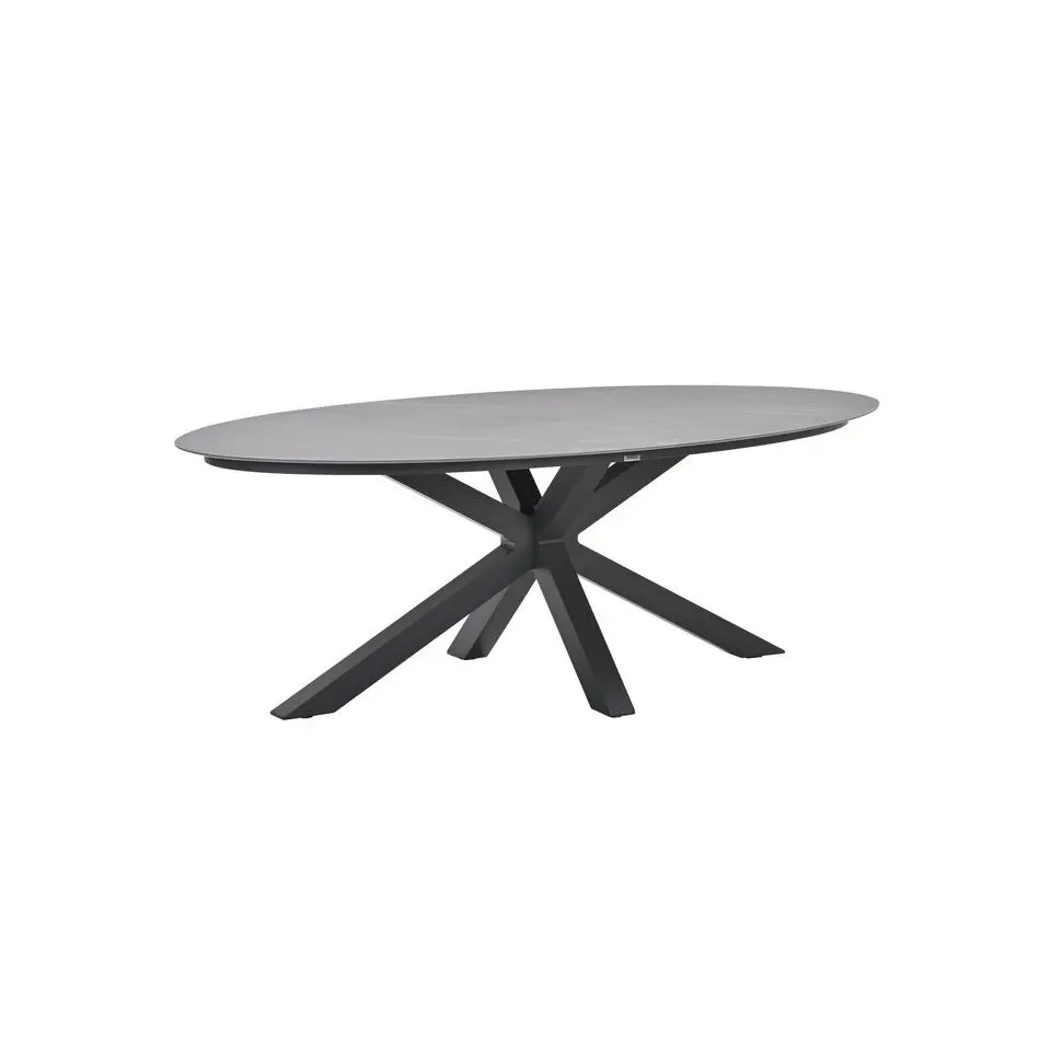 Scotland tafel - 230x115 cm - carbon black - Centostone Napoli grey