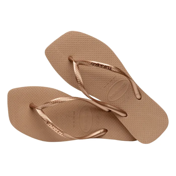 Havaianas Square Logo Metallic Teenslippers Dames