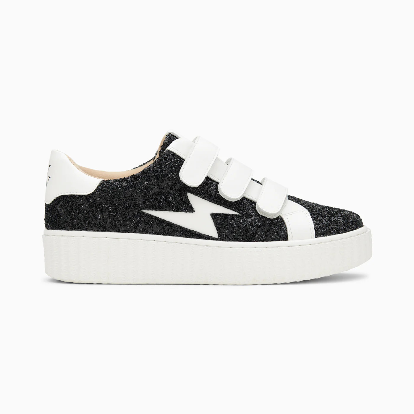 Sneakers-Baskets éclair Marielle à paillettes noires