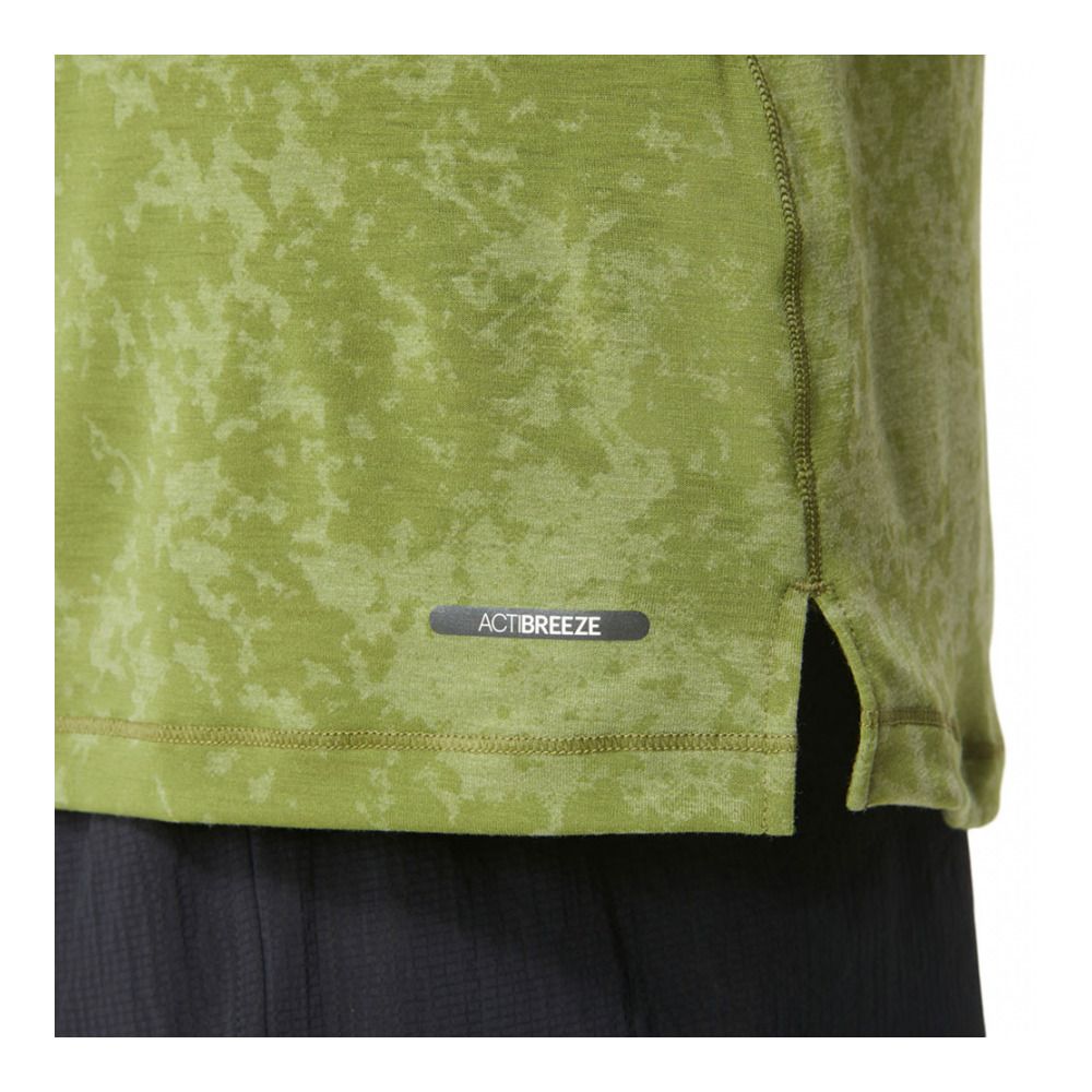 Asics METARUN PATTERN 1/2 ZIP - Maillot Homme cactus