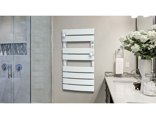 CARRERA - Sèche-serviette lame plate lcd blanc - 600w