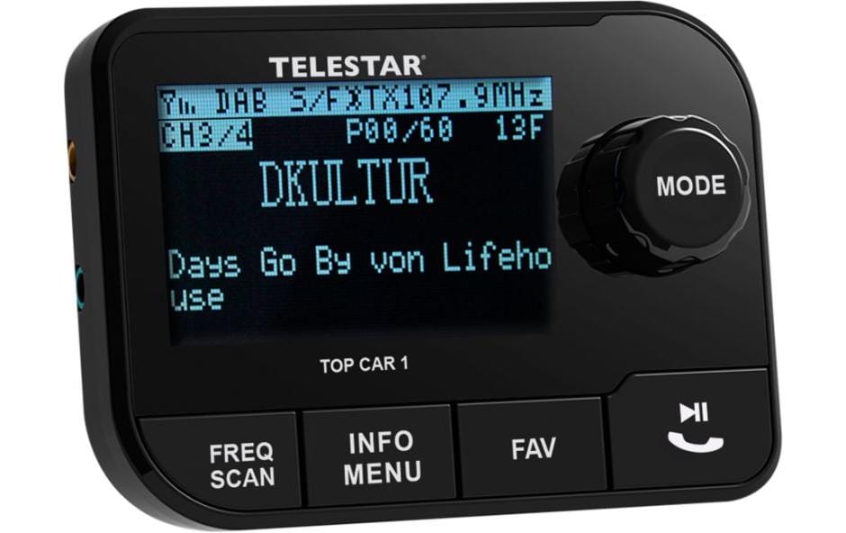 Adapter TOP CAR 1 SchwarzFahrzeugadapter mit DAB+ Tuner