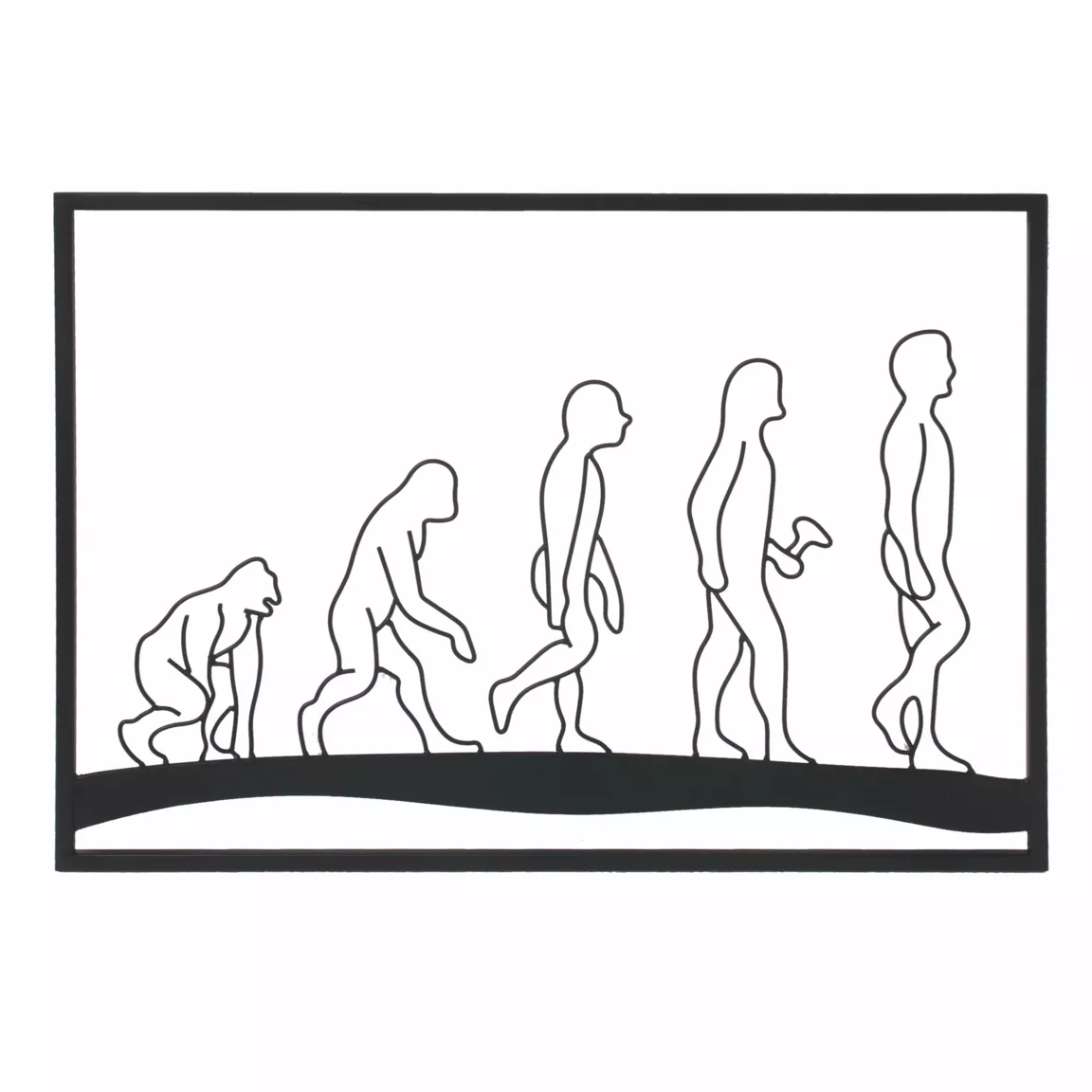 Décoration murale en métal (70 x H50 cm) Evolution Noir