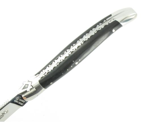 Laguiole 12 cm FRANC-MACON - Ebène - 2 mitres Couteau de poche par Laguiole en Aubrac