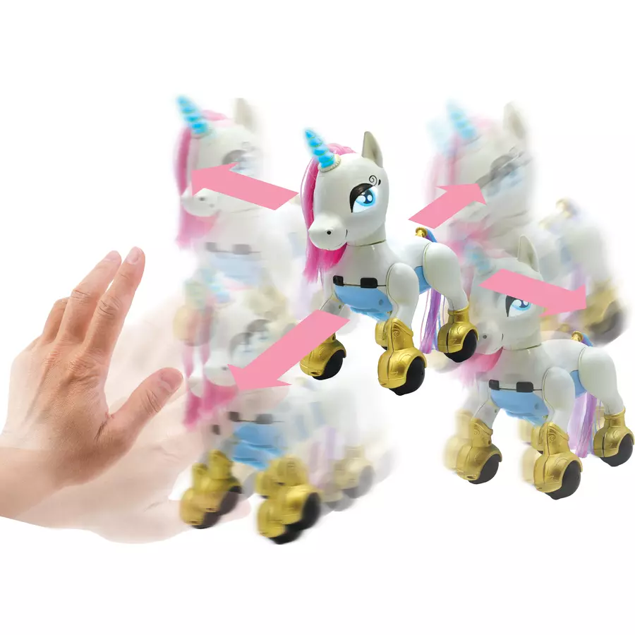 LEXIBOOK Power Einhorn, Mein magisches und kluges Robotereinhorn mit Fernbedienung und Akku
