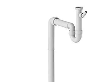 Hvid Geberit universal køkkenvandlås 50mm x 1 1/2