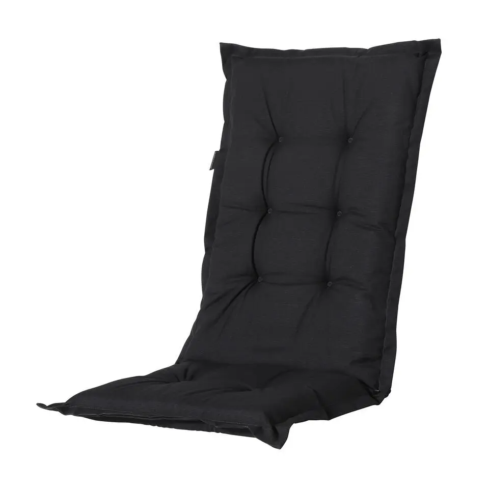 Madison - Tuinstoelkussen Lage Rug Panama black - Ca. 105x50 cm - Set van 4