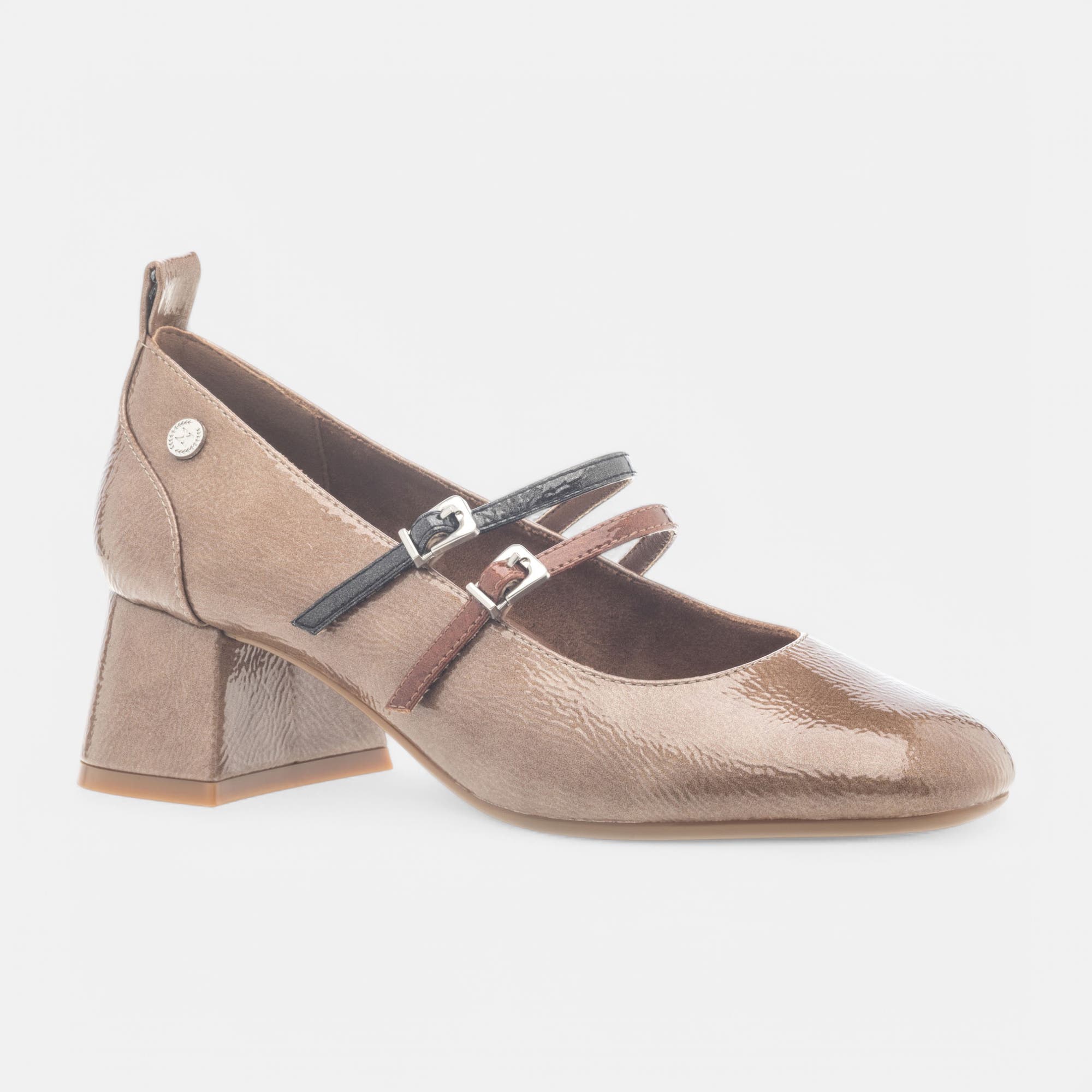 Babies à talon Femme beige