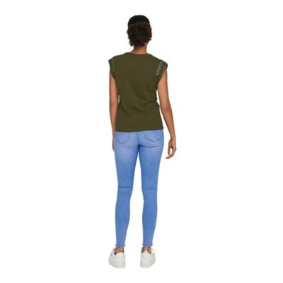 Tee-shirt à manches courtes femme Onltana Stud ONLY