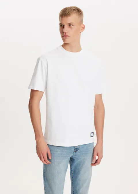 T-shirt met print electric blur wit (WIT)