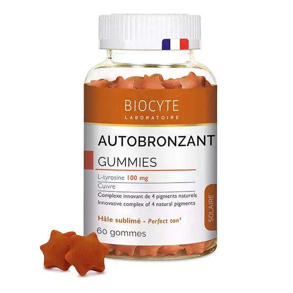 Biocyte Autobronzant Gummies Hâle Sublimé Vitamines, Cuivre 60 gummies