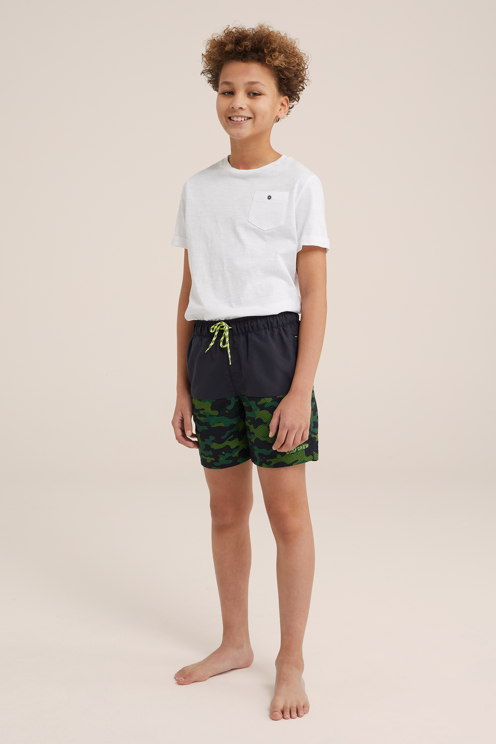 Jongens zwemshort met dessin WE Fashion Donkergrijs