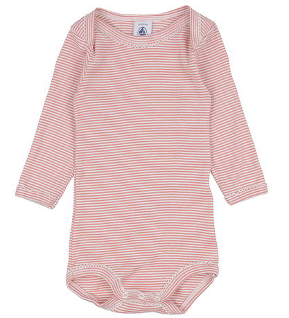 Petit Bateau Body l/æ - 3-pak - Hvid/Rosa