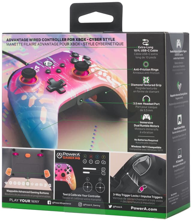 PowerA Xbox Advantage USB-C kablet gamepad (pink)